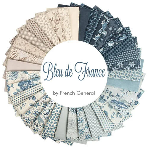 Bleu de France fabric collection by French General for moda