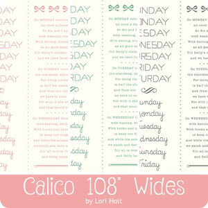 Calico 108" Wide Yardage fabric collection by Lori Holt for Riley Blake Designs