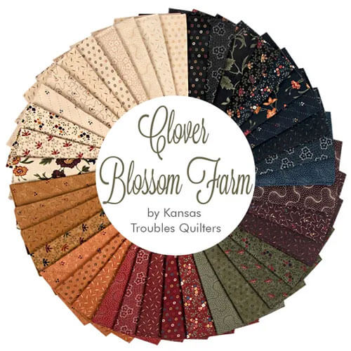 Clover Blossom Farm fabric collection by Kansas Troubles Quilters for Moda