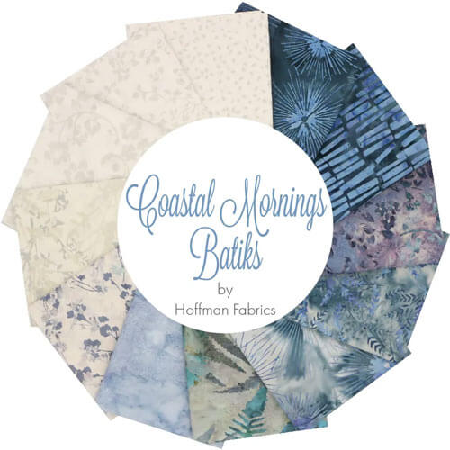 Coastal Mornings Batiks fabric collection by Hoffman Fabrics
