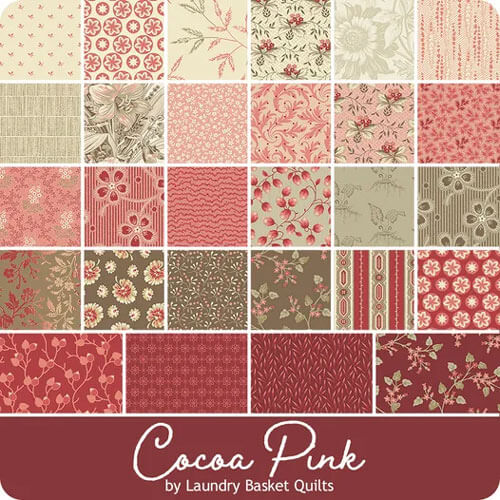 Cocoa Pink collection by Laundry Basket Quilts for Andover Fabrics