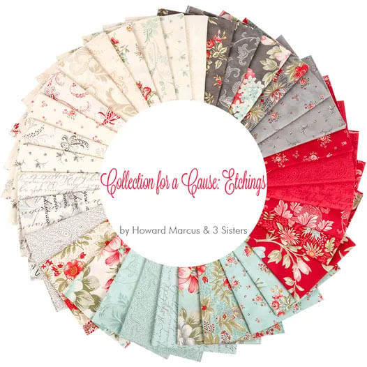 Collection for a Cause: Etchings fabric collection by Howard Marcus Dunn and 3 Sisters for Moda