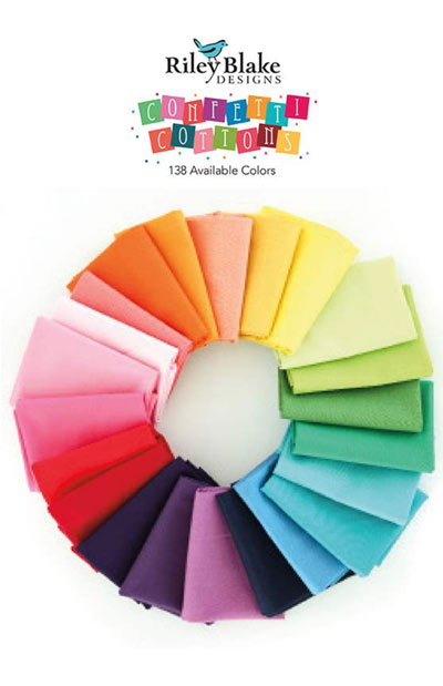 Confetti Cottons solid fabrics by Riley Blake Designs Confetti Cottons solid fabrics by Riley Blake Designs