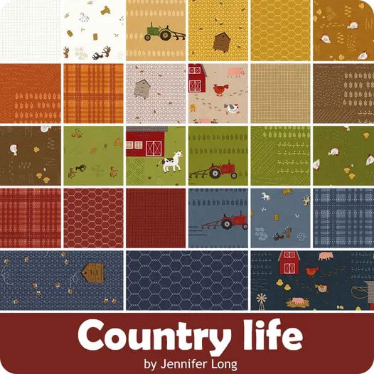 Country Life fabric collection by Jennifer Long for Riley Blake