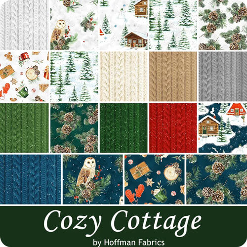 Cozy Cottage fabric collection by Hoffman Fabrics