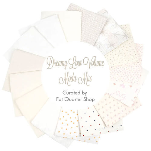 Dreamy Low Volume fabric collection by Curated by Fat Quarter Shop for Moda