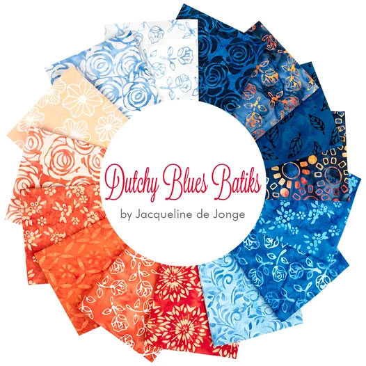 Dutchy Blues Batiks fabric collection by Jacqueline de Jonge for Anthology Fabrics
