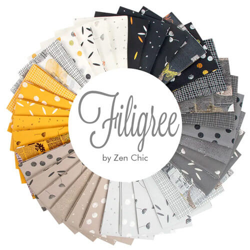 Filigree fabric collection by Zen Chic for Moda