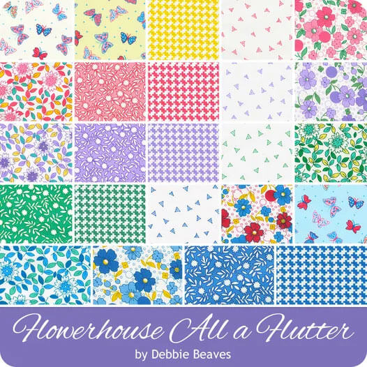 Flowerhouse All a Flutter fabric collection by Debbie Beaves for Robert Kaufman