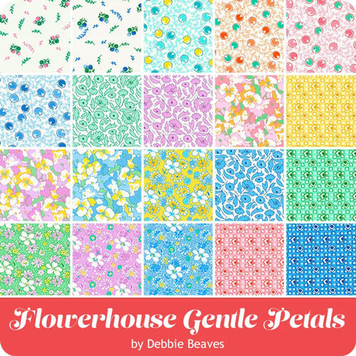 Flowerhouse Gentle Petals fabric collection by Debbie Beaves for Robert Kaufman