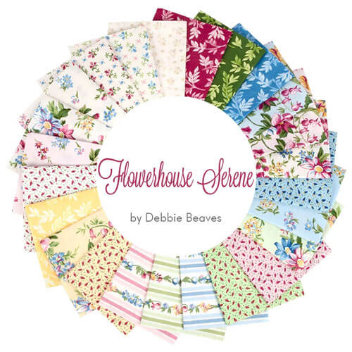 Flowerhouse Serene fabric collection by Debbie Beaves for Robert Kaufman