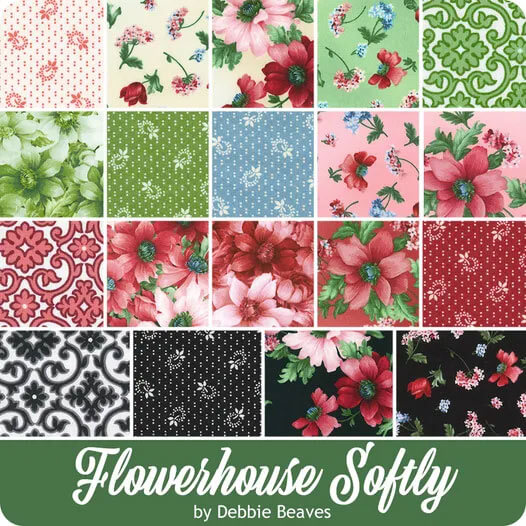 Flowerhouse Softly fabric collection by Debbie Beaves for Robert Kaufman