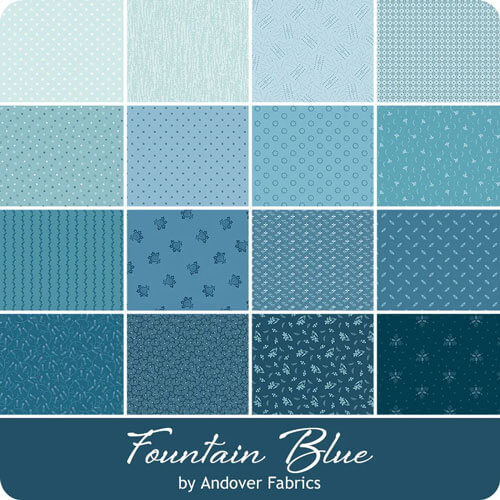 Fountain Blue fabric collection by Andover
