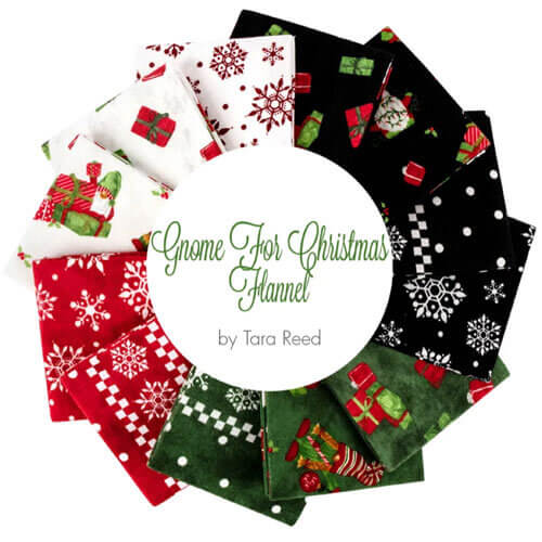 Gnome for Christmas flannel fabric line by Tara Reed for Riley Blake Designs