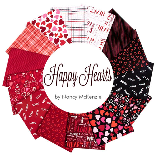 Happy Hearts fabric collection by Nancy McKenzie for Wilmington Prints
