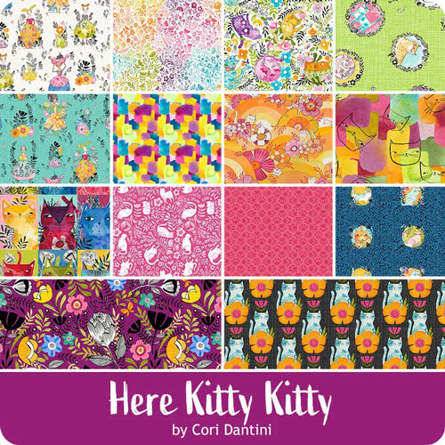 Here Kitty Kitty fabric collection by Cori Dantini for Free Spirit