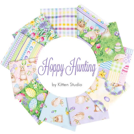 Hoppy Hunting fabric collection by Kitten Studio for Henry Glass
