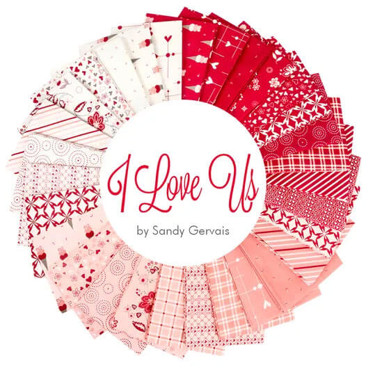 I Love Us fabric collection by Sandy Gervais for Riley Blake