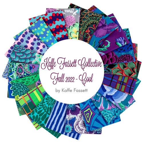 Kaffe Fassett Collective - Fall 2022 Cool fabric collection for Free Spirit