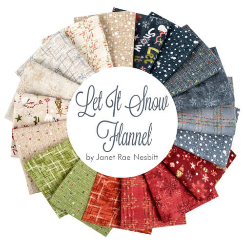 Let It Snow Flannel fabric collection by Janet Rae Nesbitt for Henry Glass