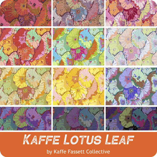 Lotus Leaf fabric collection by Kaffe Fassett Collective for Free Spirit