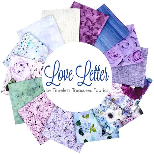 Love Letters fabric collection by Timeless Treasures
