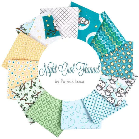 Night Owl Flannel fabric collection by Patrick Lose for Northcott