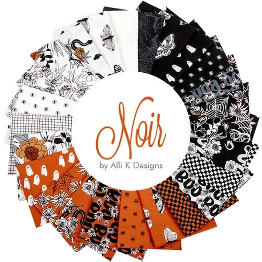 Noir fabric collection by Alli K Designs for Moda