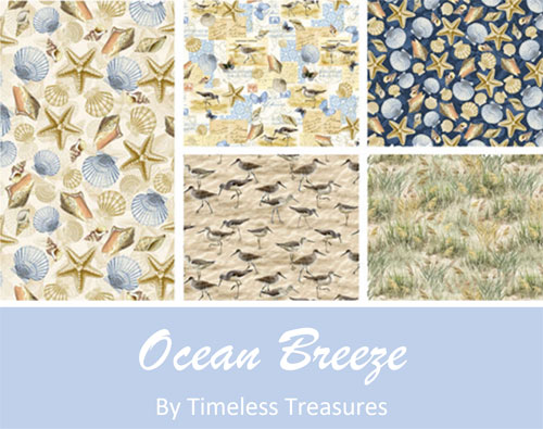 Ocean Breeze fabric collection by Timeless Treasures
