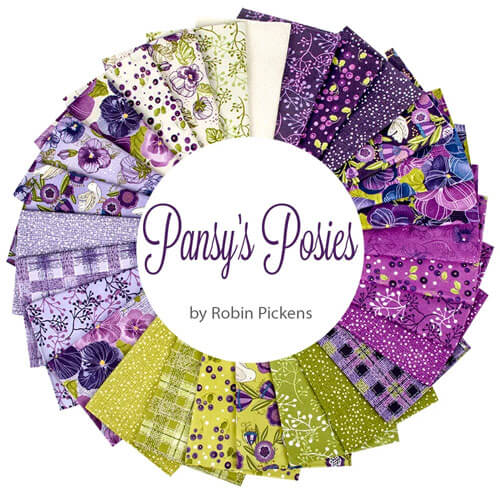 Pansy's Posies fabric collection by Robin Pickens for Moda