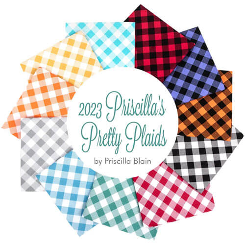 Pretty Plaids 2023 fabric collection by Priscilla Blain for Henry Glass