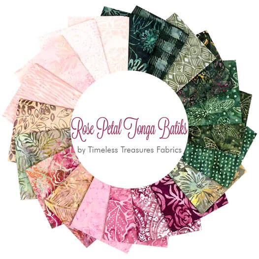 Rose Petal Tonga Batiks by Timeless Treasures