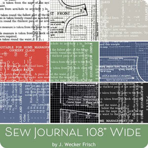 Sew Journal 108" wide fabric collection by J Wecker Frisch for Riley Blake