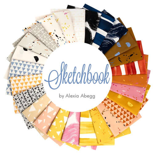 Sketchbook fabric collection by Alexia Abegg for Ruby Star Society