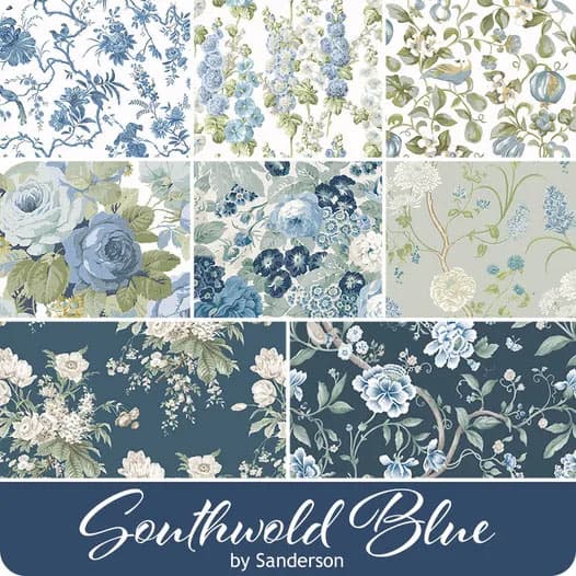 Southwold Blue fabric collection by Sanderson for Free Spirit