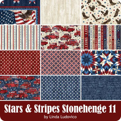 Star and Stripes Stonehenge 11 fabric collection by Linda Ludovico for Northcott