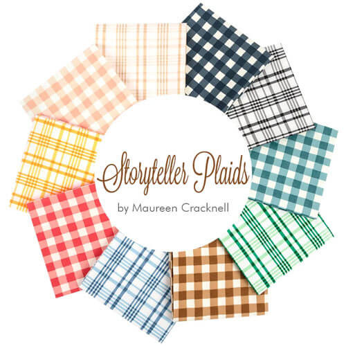 Storyteller Plaids fabric collection by Maureen Cracknell for Art Gallery Fabrics