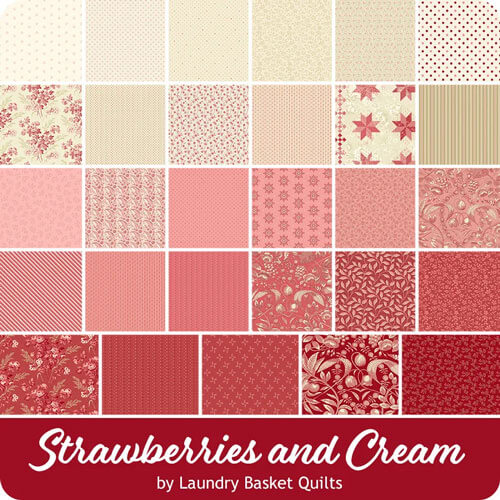 Strawberries and Cream fabric collection by Laundry Basket Quilts for Andover