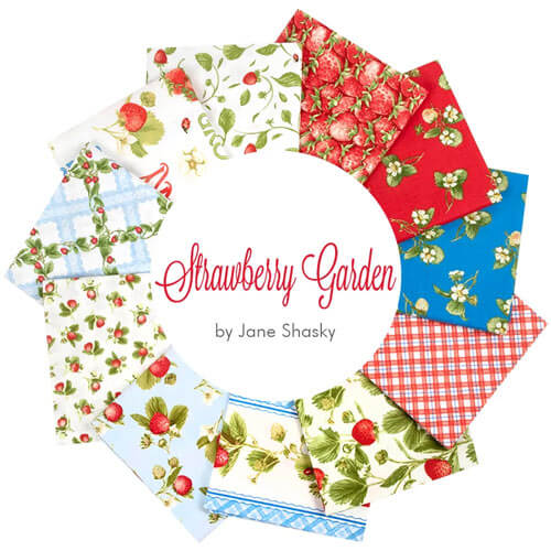 Strawberry Garden fabric collection by Jane Shasky for Henry Glass