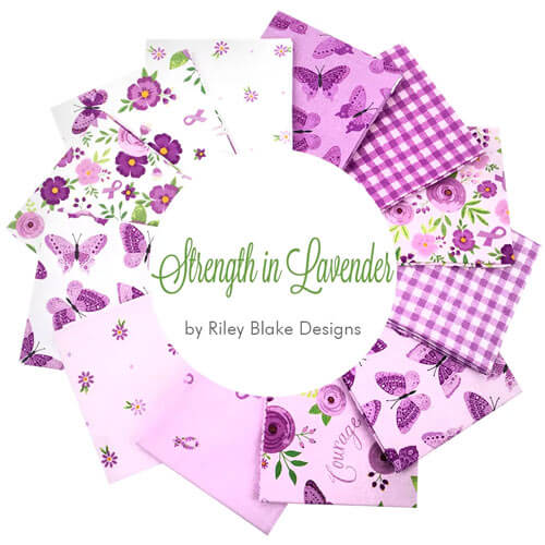 Strength in Lavender fabric collection by Riley Blake