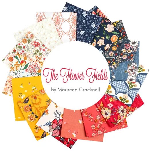 The Flower Fields  fabric collection by Maureen Cracknell for Art Gallery Fabrics