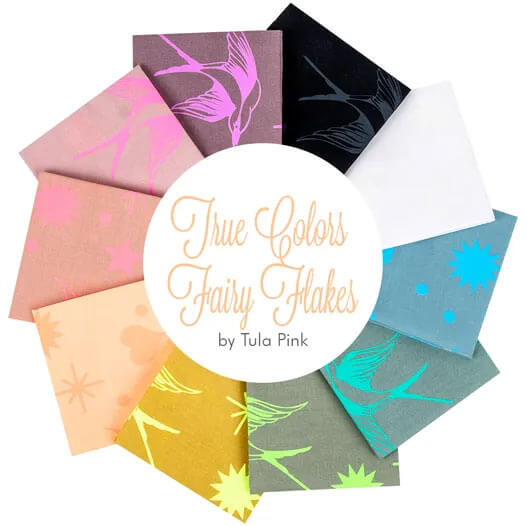 True Colors Fairy Flakes fabric collection by Tula Pink for Free Spirit