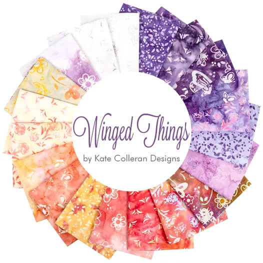 Winged Things fabric collection by Kate Colleran Designs for Island Batik