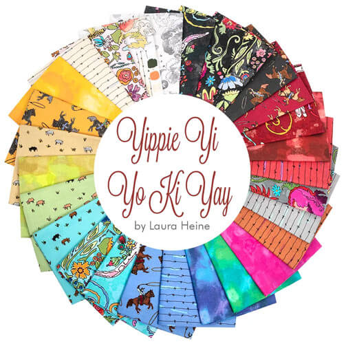 Yippie Yi Yo Ki Yay fabric collection by Laura Heine for Windham