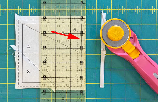 Trim away the excess on one side at a time Trim away the excess on one side at a time