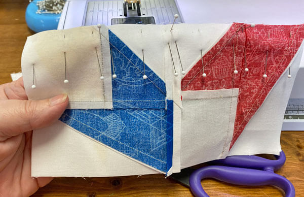 Pinning the rows together Pinning the rows together