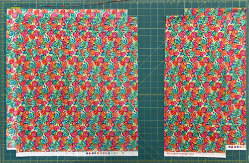 Two fat quarters and 2 quarter yard pieces cut from one yard of quilt fabric