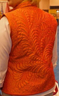 From the back - luscious machine quilting