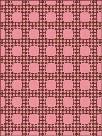 Federal Chain Quilt Pattern - on-point or diagonal set