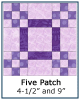 Five Patch quilt block tutorial